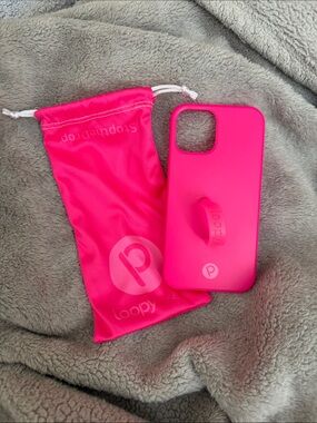 Loopy Case iPhone 12 Case with Loop Grip in Neon Magenta
